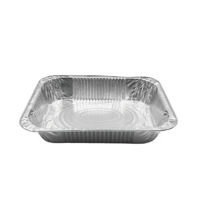 Bandejas para hornear rectangulares desechables de papel de aluminio sin borde enrollable